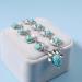 Boho Turquoise Moonstone Teardrop Necklace - Silver Opal Vintage Statement Jewelry - Buy Online on GoSupps.com