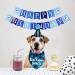 Dog Birthday Party Supplies Set - Light Blue Plaid Bandana, Hat, Bow Tie & Number for Small, Medium, Large Dogs | JOTFA - Buy Online on GoSupps.com
