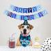 JOTFA Dog Birthday Party Supplies Plaid Dog Birthday Boy Bandanas with Dog Birthday Party Hat Bow Tie Birthday Number for Small Medium Large Dogs Pets (Light Blue) Bandana & Hat & Bow Tie & Number & Banner Light Blue - Buy Online on GoSupps.com