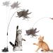 Sunshine smile cat toys set cat toys pack interactive cat toys springs cat toys pets pets treat treat dog cat (a-brown feather)