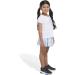 adidas Girls Short Sleeve Tee & French Terry Pleated Skort Set 6X - White | Shop Now - Buy Online on GoSupps.com