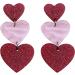 Feyley 3-Connect Heart Earrings | Vintage Acrylic Drop Jewelry for Girls & Ladies - 2023 Trendy Gift - Buy Online on GoSupps.com