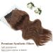 Adjustable Brown Clip-in Hair Extensions - 20 inch Synthetic Curly Hair Pieces for Women - Buy Online on GoSupps.com