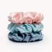 100% Silk Scrunchies Hair tie Strong hold for girls & women hair tie scrunch scrunching with single -colored elastic thick ribbons soft ropes ponytailers women hair jewelry bladder rubber