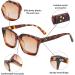 FEISEDY Reader Sunglasses B2895 - Tinted Reading Glasses for Women & Men | Square Leopard Frame & Gradual Tea Lens 2.5x - International Shipping Available - Buy Online on GoSupps.com