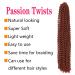 Copper Red 24 Inch Passion Twist Crochet Hair Extensions - 7 Packs Water Wave Braiding Hair (Color 350) - Buy Online on GoSupps.com
