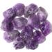 QINJIEJIE Amethyst Crystals - Raw Natural Healing Stones for Polishing Tumbling & Wicca Decor | 0.45 lb Bulk Quartz Gemstones - Buy Online on GoSupps.com