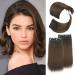 LNERATO 4 PCS Hair Toppers for Women Synthetic Clips in Hair Topper Invisible Clips in Hair Extension with Thinning Hair Adding Hair Volume Hairpieces for Daily Use(Double 4 inch and Double 8 inch Black Brown) 6