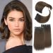 LNERATO 4 PCS Hair Toppers for Women Synthetic Clips in Hair Topper Invisible Clips in Hair Extension with Thinning Hair Adding Hair Volume Hairpieces for Daily Use(Double 4 inch and Double 8 inch Black Brown) 6