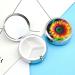 Travel Pill Box Organizer - 3 Compartment Rainbow Sunflower Case for Purse & Pocket - Buy Online on GoSupps.com