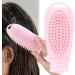 Fenteer 2-in-1 Shampoo Brush & Travel Bottle | Portable Hair Wash Cleaning Brush for Dry & Wet Hair - Pink - Buy Online on GoSupps.com