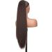 PORSMEER 30 Inch Yaki Straight Drawstring Ponytail Clip In Extensions for Women Kinky Straight Pony Tail Extensions Hair Extensions Ponytail (Dark brown) - Buy Online on GoSupps.com