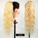 Hair Chignon 10-24 Inches Long Curly Wavy Ponytail Hair Extensions with Drawstring Hair Slices Ponytail Women Blonde Wig Hair Bun Messy Bun Hair Piece (Color : DrawString Size : 16inch(40cm)) - Buy Online on GoSupps.com