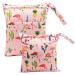 FenFang Wet Bag Wet Dry Bags for Cloth Diapers Nappy Daycare Organiser Storage Bags Waterproof Washable Reusable Zipper Bag (Pink)