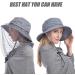 USHAKE Safari Hat with Hidden Net Mesh - Grey | Sun Protection Bucket Hat for Outdoor Activities - Buy Online on GoSupps.com