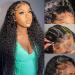 Water Wave Lace Front Wigs Human Hair 13x4 hd Lace Front Wigs Human Hair 180% Density Pre Plucked with Baby Hair Transparent Water Wave Lace Frontal Wigs Human Hair For Women Bleached Knots Natural Color 16 Inch 16 Inch ...