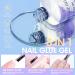 Gellen 240Pcs Almond Nail Tips Clear Fake Nails Kit with UV/LED Lamp and 3-in-1 Glue Gel for Gel Nail Extensions - Nail Art Decorations and Manicure Tools Set - Buy Online on GoSupps.com