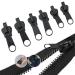 Removable Metal Zipper Repair Set - Zipper Pulls for Jackets Suitcases & Backpacks - Black - Buy Online on GoSupps.com