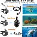 Bairuifu Dry Top Foldable Snorkel Mask Set - Anti-Fog 180 Panoramic View, Leak-Proof Design - Ideal Scuba Diving & Snorkeling Gear for Adults, Men, Women, Youth & Kids - Camera Mount Included (Black, Large) - Buy Online on GoSupps.com