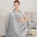 Yoofoss Silent Scarf & Cotton Shut-Up Apron - Multi-Purpose Breastfeeding Cover Privacy Screen & Nut Cover Cloth (100x65 cm Gray) - International Shipping Available - Buy Online on GoSupps.com