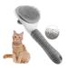 Cat Grooming Brush, Pets Slicker Brushes Dogs Self Clean Brush for Shedding One Button Removes Loose Undercoat Mats Tangled Hair Grooming Brush for Pet Massage-Self Cleaning (Gray)