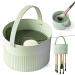 Makeup Brush Cleaner Bowl 3 in 1 Silicone Makeup Brush Cleaning Bowl with Brush Drying Rack Makeup Brush Cleaning Tool Organizer for Makeup Brushes Sponges Powder Puffs for Storage (green)