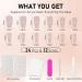 Medium Coffin Square Rhinestone Stripe Gel Press on Nails for Women - 24pcs Reusable French Stripe False Nails with Glue Kit - Buy Online on GoSupps.com