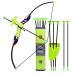 Sport Series Archery Shooting Set, Bow & Arrow Toy, Basic Archery Set Outdoor Hunting Game, Bow and Arrow for Kids Boys Girls, Include Shoulder-strapped Quiver and 12 Suction Cup Arrows Green
