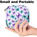 Sanitary Napkin Storage Bag with Zipper for Women & Teens - Purple Green Butterfly Design - Buy Online on GoSupps.com