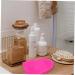 Stainless Steel Mirror Makeup Brush Cleaning Pad & Silicone Face Scrubber Gloves | 19x13cm Rosy | Perfect for Brush Cleaning & Face Cleansing - Buy Online on GoSupps.com