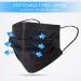 Kids 3-Ply Disposable Face Masks - 100 PCS Black Safety Masks with Adjustable Nose Clip & Ear Loops for School & Travel - Buy Online on GoSupps.com