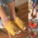Creev Women's Flat Sole Tassel Slip-On Sandals | Summer Beach Bohemian Casual Open Toe Flip-Flops | Size 36-42 EU - Buy Online on GoSupps.com