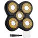 5D Electric Shaver Replacement Heads - 5 Blades Upgrade Version with Blade Cover and Cleaning Brush - Gold - Buy Online on GoSupps.com