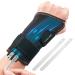 CureCare wrist support with 2 alternating rails wrist bandage for pain relief adjustable carpal tunnel syndrome rail wrist bandages for tendinitis arthritis (L/XL left) L/XL left-black