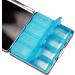 Cute Portable Metal Pill Organizer - 8 Compartment Travel Case | Elegant Chrome Finish | Retro Poison Label Design - Buy Online on GoSupps.com