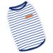 PAIDEFUL British Striped Dog Shirt for Small Medium Dogs Cats - Breathable Soft Cotton Vest Tee for Puppy Chihuahua Yorkie - Blue XS - Buy Online on GoSupps.com