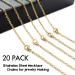 20 Pack Gold Plated Stainless Steel Cable Chain Necklace Bulk - 18 Inches - Jewelry Making - Buy Online on GoSupps.com