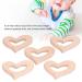 5Pcs DIY Heart Shaped Wooden Baby Teether Toys - Kids Toy Necklace Pendant Craft Accessory - Buy Online on GoSupps.com