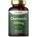 Chamomile Supplement Capsules | 2200mg Flower Extract | 200 Capsules | by Horbaach