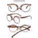Vevesmundo Flip-Up Reading Glasses - Round Makeup Glasses with Foldable Lenses (+1.0 to +4.0) - Stylish Brown Design for Enhanced Vision - Buy Online on GoSupps.com