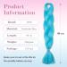 Tess Braids Extensions Blue - 60 cm Jumbo Kanecalon Hair Braids (3 Pack) for Box Braids - 100g Bundle - Buy Online on GoSupps.com