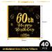 40 Black Birthday Napkins - 60 Black Gold Paper Napkins for 33x33cm Party Decor | Perfect for Men's & Women's 60th Birthday Celebrations - Buy Online on GoSupps.com