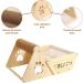 Yiotl Cat Hammock with Scratching Post - Elevated Sleeping Bed and Sisal Scratching Toy for Indoor Cats - Buy Online on GoSupps.com