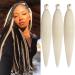 Leeven 3 Packs Blonde Pre Stretched Braiding Hair 26 Inch Yaki Braiding Hair Extensions for Box Braids Pre Stretched Braiding Hair Extensions EZ Braids 613# 26 Inch (Pack of 3) 613#