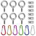 6 pieces Kederstopper 6mm Keder track Accessories with 6 carabiners stainless steel keder strips in the awning stopper awning hook ceder strip Keder se Endstopper for Caravan Wohnmobi Campervan caravan Boot Mix colors