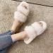 Womens Fluffy Sliders Fur Women Slippers Comfortable Soft Open Toe Flat Fashion Sandals Female Furry Indoor Flip Flops Fluffy Plush Shoes Autumn and Winter Season for Indoor Outdoor (B 24.5CM) (D 2 D 24.5CM - Buy Online on GoSupps.com
