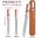 3-Piece Stainless Steel Nail Files Set with Leather Case - Rose Gold Handle Brown - Buy Online on GoSupps.com