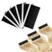 simarro 144Pcs Hair Extension Tape Tabs Double Sided Adhesive Wig Tapes Tabs for Hair Extensions Replacement Tapes for Human Hair Wig Tape Waterproof Wig Tape Beauty Tools (Black)