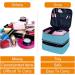 UOZL Nail polish storage bag handheld double-layer cosmetic bag storage bag with adjustable partitions for storing nail polish manicure lamps manicure tools essential oils and Travel Black Light Light Green - Buy Online on GoSupps.com