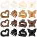 4 Styles 16 Pack Square Hair Claw Clips Medium Size Hair Claw for Women Thin Thick Curly Hair Small Matte Heart Clips Nonslip Hair Barrettes Strong Hold Hair Clamps Fashion Hair Accessories Gifts
